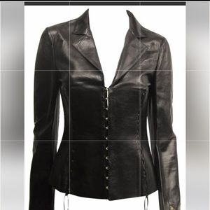 Roberto Cavalli size 8 M.  Sexy leather shirt or jacket